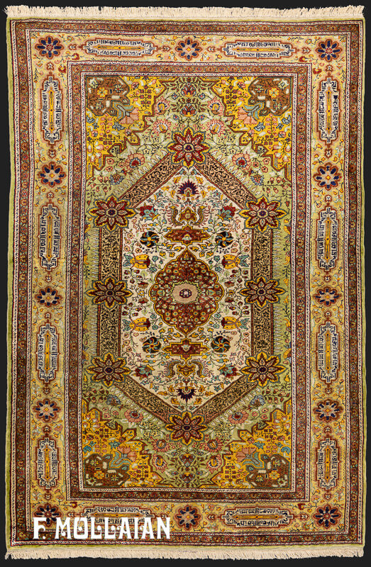 Antique Turkish Silk Kaysery Rug n°:55151652